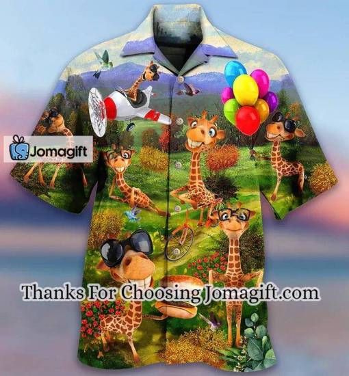 [Best-Selling] Giraffe Smile Happy Edition Hawaiian Shirt 3D Gift