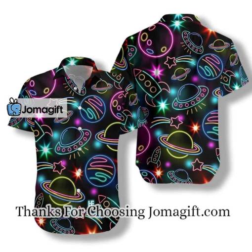 [Available Now] Glowing Space With Rainbow Star Hawaiian Shirt Gift