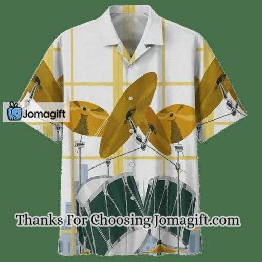 [Best-Selling] Gold Drum Background Hawaiian Shirt Gift
