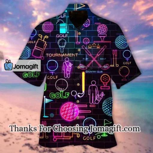[Best-Selling] Golf Equipment Neon In Black Hawaiian Shirt Gift
