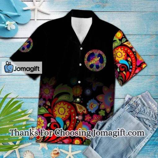 [Best-Selling] Great Paisley Pattern With Peace Sign Hawaiian Shirt Gift