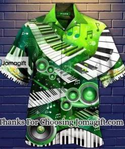 [Personalized] Green Piano Hawaiian Shirt Gift