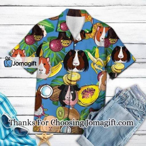 [Best-Selling] Guinea Pig Love Fruit On Blue Hawaiian Shirt Gift