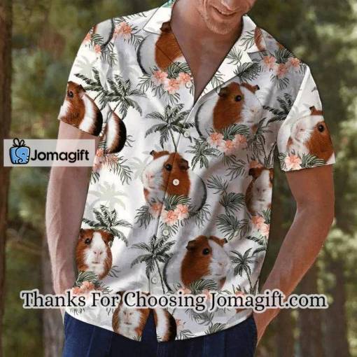 [Best-Selling] Guinea Pig With Flowers And Leaves Hawaiian Shirt Gift