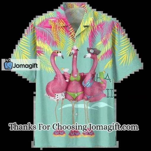 [Best-Selling] Happy Flamingo Ornamental Design Hawaiian Shirt Gift