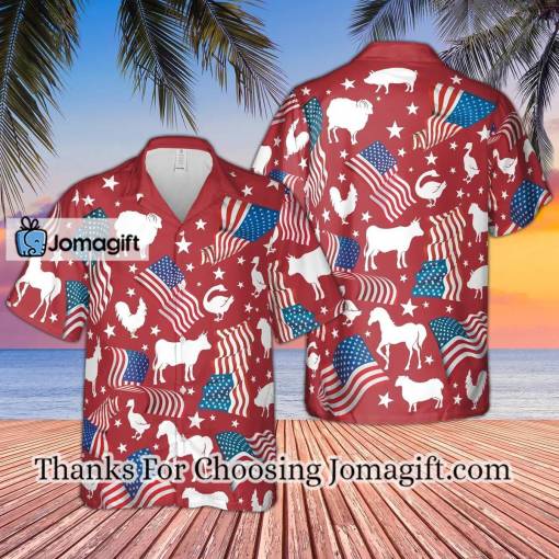 [Best-Selling] Happy Independence Day Hawaiian Shirt Farm Lovers Gift