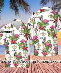 [Personalized] Happy Mardi Gras New Orleans Saints Floral Hawaiian Shirt Gift
