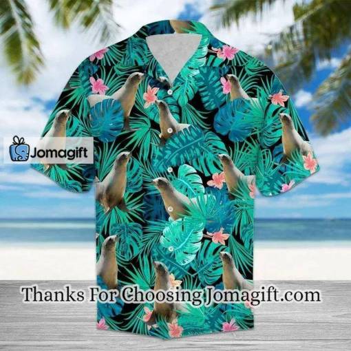 [Best-Selling] Happy Seal Playing In Tropical Jungle Pattern Hawaiian Shirt Gift