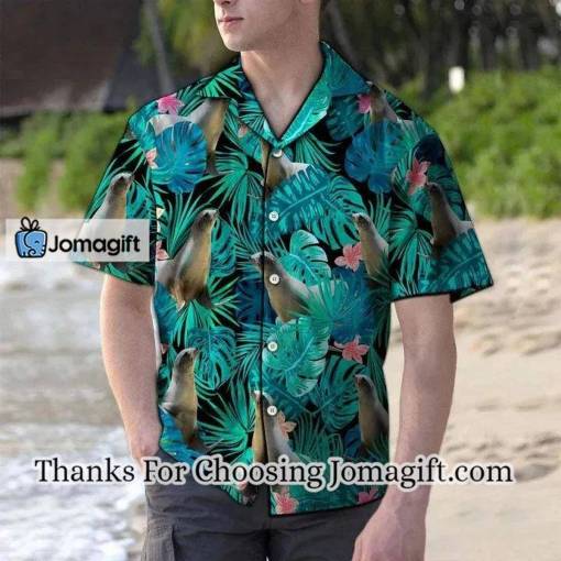 [Best-Selling] Happy Seal Playing In Tropical Jungle Pattern Hawaiian Shirt Gift