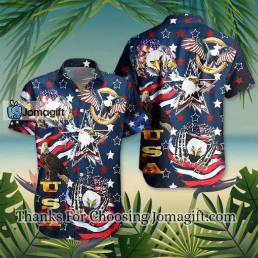 [High-quality] American Eagle Patriotic Hawaiian Shirt