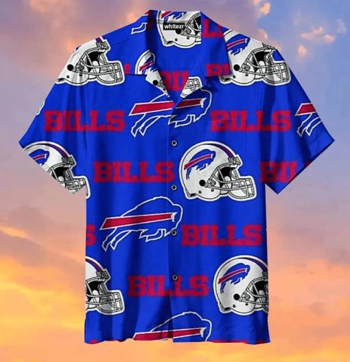 [High-quality] Buffalo Bills Hawaiian Shirt Buffalo Bills American Football Helmet Blue