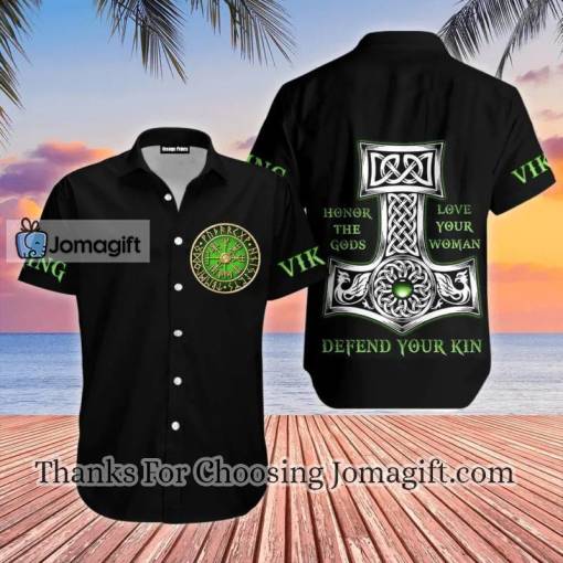 [High-quality] Green Vikings Art Hawaiian Shirt