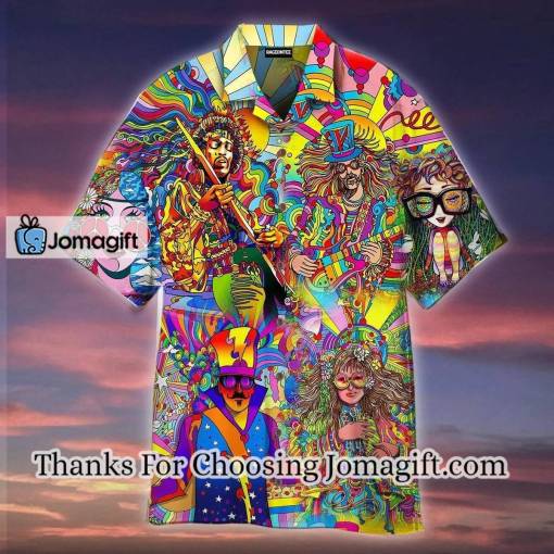 [Personalized] Hippie Music Colorful Hawaiian Shirt Gift
