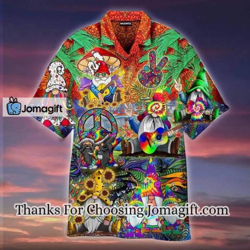 [Personalized] Hippies Gnome Peace Hawaiian Shirt Gift