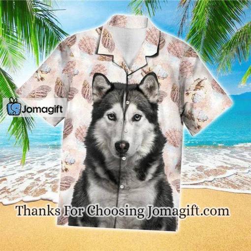 [Limited Edition] Husky Terrier Mens 3D Hawaiian Shirt, Husky Button Up Shirt Gift