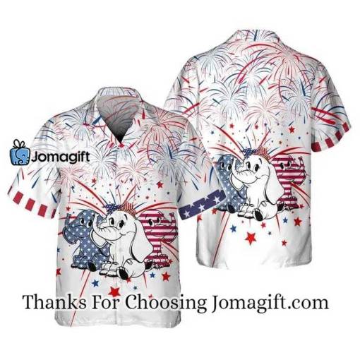 [Limited Edition] Independence Day ELephant 3D Hawaiian Shirt Gift