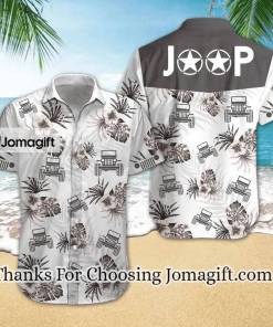 Jeep Hibiscus Black And White Theme Hawaiian Shirt 1