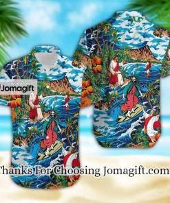 [Personalized] Jesus Surfing On Island Hawaiian Shirt Gift