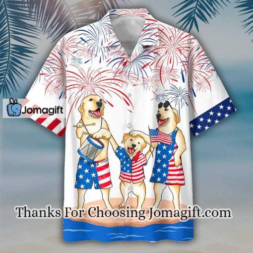 [Limited Edition] Labrador Family Hawaiian Shirt Independence Is Coming Gift