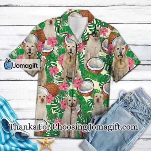 [Limited Edition] Labrador Retriever With Tropical Coconut Hawaiian Shirt Gift