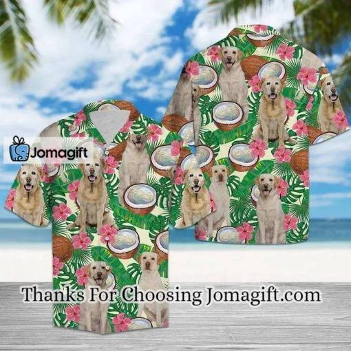 [Limited Edition] Labrador Retriever With Tropical Coconut Hawaiian Shirt Gift