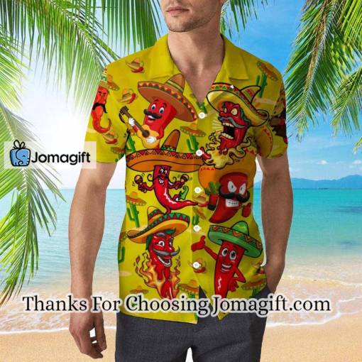 [Limited Edition] Lets Fiesta Hot Chili Pepper In Sombrero Hawaiian Shirt Gift