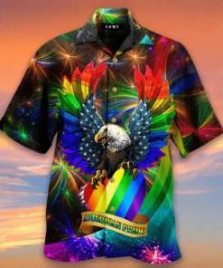 [Limited Edition]Lgbt Hawaiian Shirt Lgbt Rainbow Color Eagle American Pride