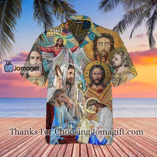 [Limited Edition]Portrait Of Jesus Stained Glass Hawaiian Shirt