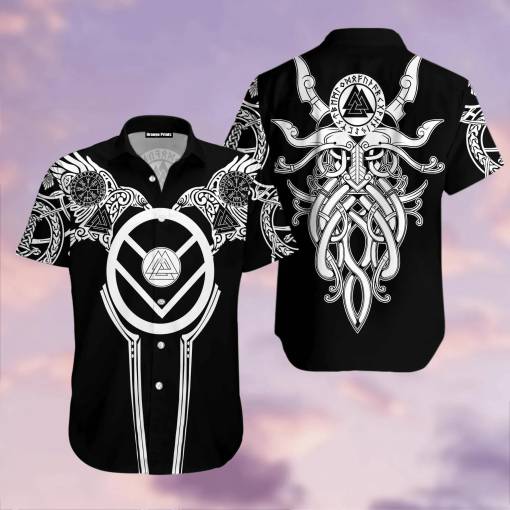 [Limited Edition]Valknut And Strong Silver Raven Viking Hawaiian Shirt