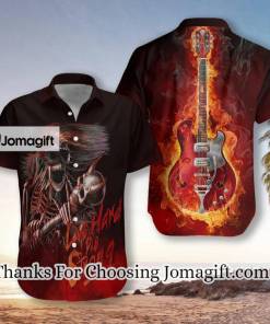 [Special Edition] Live Hard Die Strong Burning Guitar Hawaiian Shirt Gift