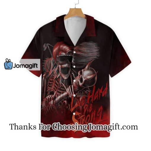[Special Edition] Live Hard Die Strong Burning Guitar Hawaiian Shirt Gift