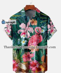 [Special Edition] Men’s Flamingo Print Casual Breathable Hawaiian Short Sleeve Shirt Gift