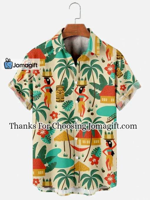 [Special Edition] Mens Hawaiian Shirt Aloha Beach Retro Hippie Girl Hawaiian Short Sleeve Shirt Gift