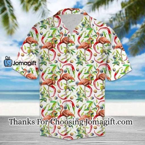[Special Edition] Messy Chili Peppers And Flamingo Hawaiian Shirt Gift