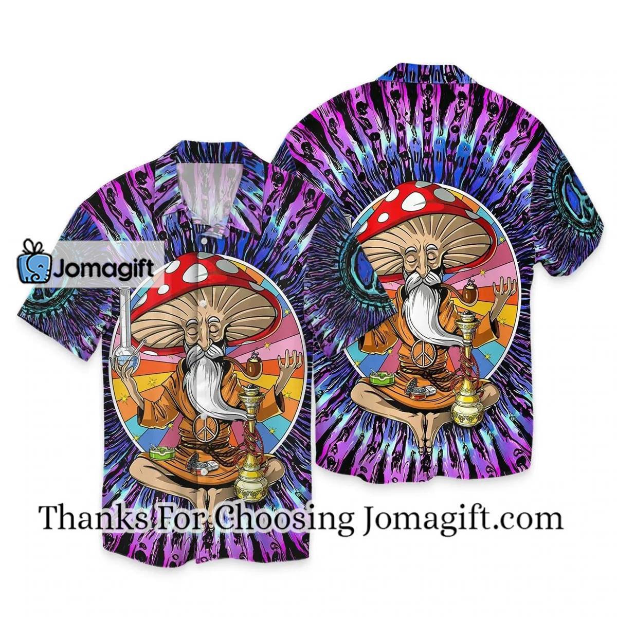 Mushroom Hippie Hawaiian Shirt For Men Women 1