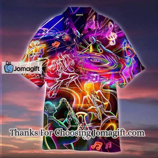[Personalized] Music Neon Funny Hawaiian Shirt Gift