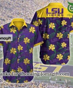 [Personalized] NCAA LSU Tigers Purple Gold Hawaiian Shirt Gift