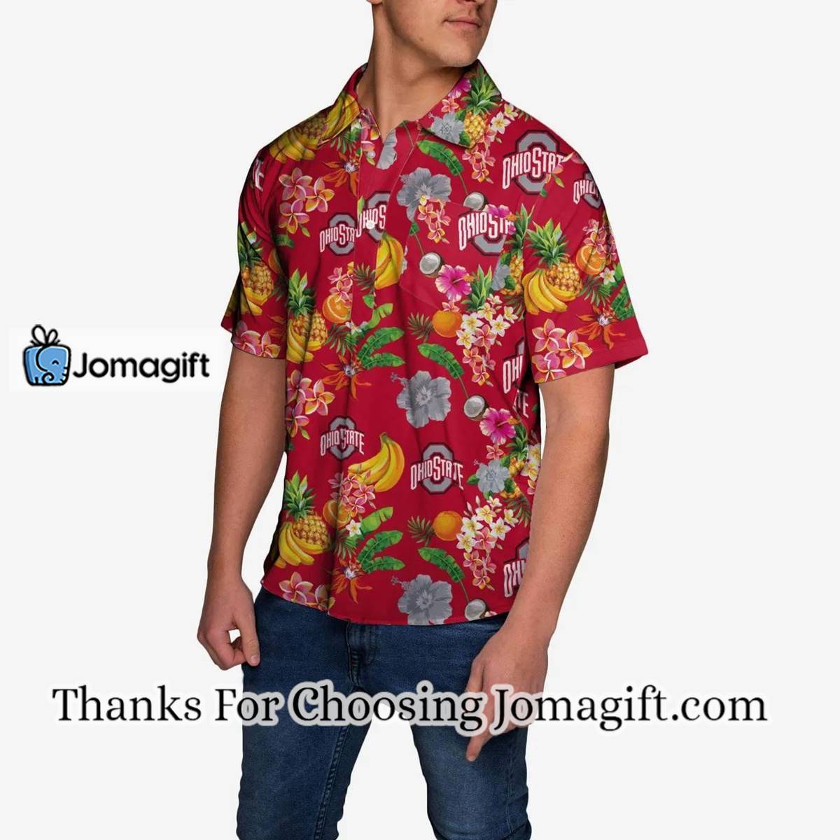 NCAA Ohio State Buckeyes Fruit Flair Hawaiian Shirt Aloha Shirt