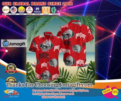[Personalized] NCAA Ohio State Buckeyes Red Hawaiian Shirt V2 Gift
