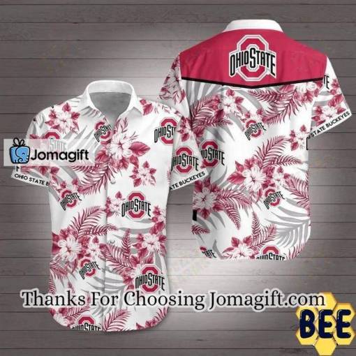 [Personalized] NCAA Ohio State Buckeyes White Hawaiian Shirt Gift