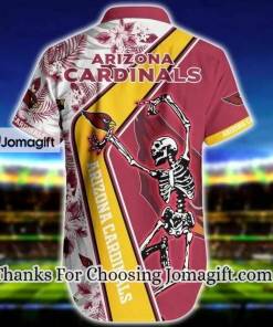 [Amazing] NFL Arizona Cardinals Skellington Red Yellow Hawaiian Shirt Gift