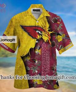 [Amazing] NFL Arizona Cardinals Yellow Red Hawaiian Shirt Gift