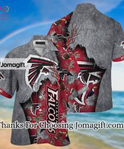 NFL Atlanta Falcons Silver Red Hawaiian Shirt Aloha Shirt 1