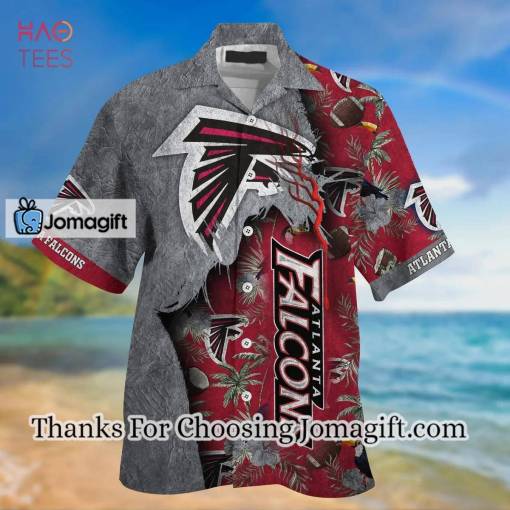 [Amazing] NFL Atlanta Falcons Silver Red Hawaiian Shirt Gift