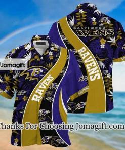[Personalized] NFL Baltimore Ravens Purple Gold Hawaiian Shirt Gift