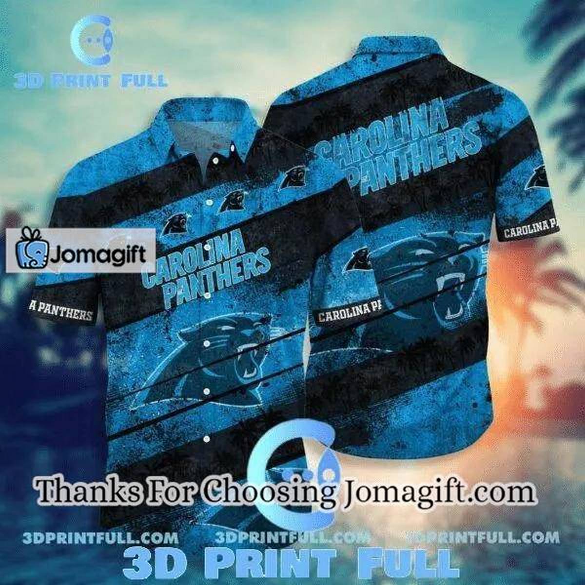 NFL Carolina Panthers Blue Black Hawaiian Shirt Aloha Shirt