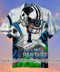NFL Carolina Panthers Mascot White Hawaiian Shirt Aloha Shirt