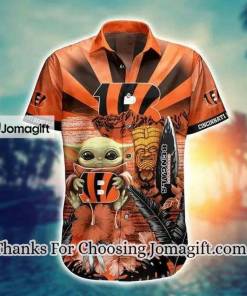[Amazing] NFL Cincinnati Bengals Baby Yoda Orange Hawaiian Shirt Gift