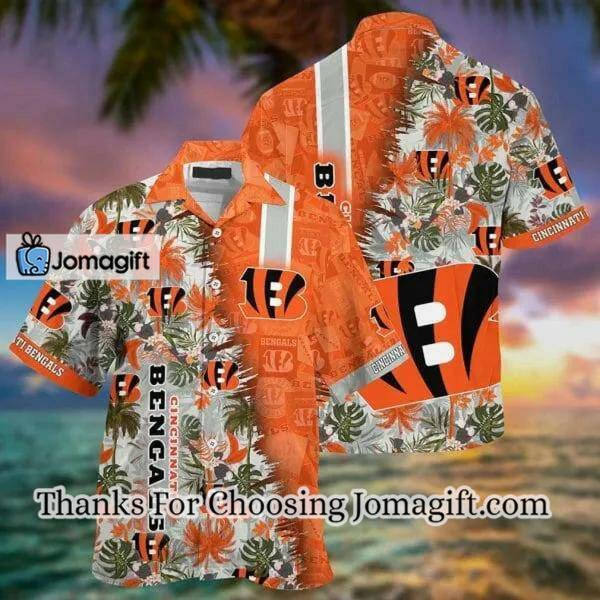 NFL Cincinnati Bengals Orange Green Hawaiian Shirt Aloha Shirt 1