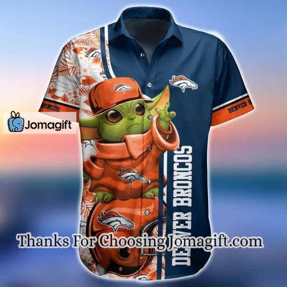 NFL Denver Broncos Baby Yoda Hawaiian Shirt Aloha Shirt 2
